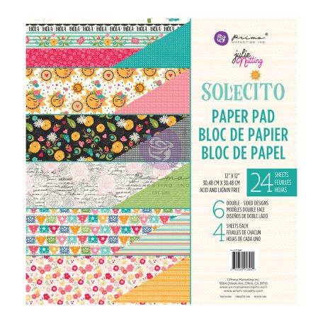 Papírkészlet 12" (30 cm), Julie N Solecito / Prima Marketing Paper Pad (24 lap)