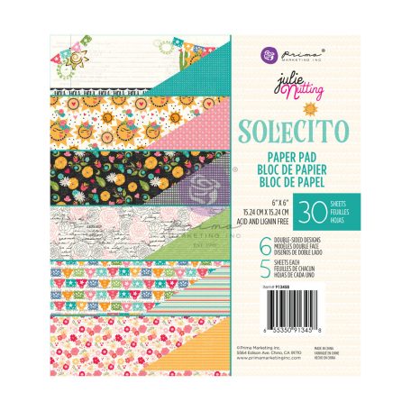 Papírkészlet 6" (15 cm), Julie N Solecito / Prima Marketing Paper Pad (30 lap)