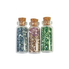   Díszítőelem , Christmas Sparkle / Prima Marketing Glass Glitter Vials (1 csomag)