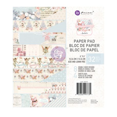 Papírkészlet 6" (15 cm), Christmas Sparkle / Prima Marketing Paper Pad (32 lap)