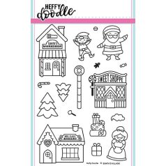   Szilikonbélyegző HFD0085, Santa's Village / Heffy Doodle Clear Stamps (1 csomag)