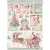 Rizspapír A4, Pink Christmas Sleigh / Stamperia Rice Paper (1 ív)