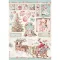 Rizspapír A4, Pink Christmas Sleigh / Stamperia Rice Paper (1 ív)