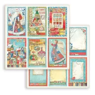   Papírkészlet 6" (15 cm), Christmas Patchwork / Stamperia Paper Pack (10 ív)