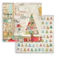   Papírkészlet 6" (15 cm), Christmas Patchwork / Stamperia Paper Pack (10 ív)