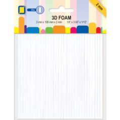 3D ragasztó csík 2 mm, Fehér / JEJE 3D Foam Lines (33 db)