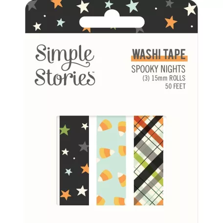 Dekorációs ragasztószalag , Washi Tape / Simple Stories Spooky Nights (3 db)