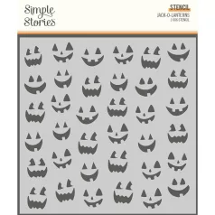   Stencil 6" (15 cm), Jack-O-Lanterns / Simple Stories Spooky Nights (1 db)
