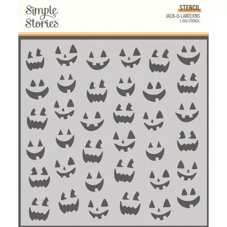 Stencil 6" (15 cm), Jack-O-Lanterns / Simple Stories Spooky Nights (1 db)