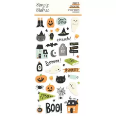   Matrica , Puffy Stickers / Simple Stories Spooky Nights (1 ív)