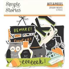   Kivágatok , Bits & Pieces / Simple Stories Spooky Nights (1 csomag)