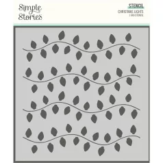   Stencil 6" (15 cm), Christmas Lights / Simple Stories Holly Days (1 db)