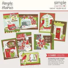   Kivágatok , Simple Cards Card Kit Holiday Hellos/ Simple Stories Make it Merry (1 csomag)