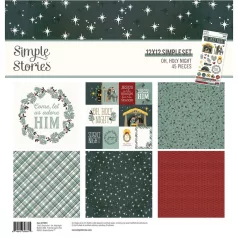   Papírkészlet 12" (30 cm), Collection Kit / Simple Stories Oh, Holy Night (1 csomag)