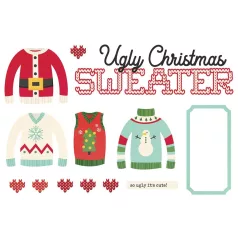   Kivágatok , Simple Pages / Simple Stories Ugly Christmas Sweater (1 csomag)
