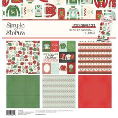   Papírkészlet 12" (30 cm), Collection Kit / Simple Stories Ugly Christmas Sweater (1 csomag)
