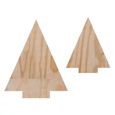   Fa dekoráció , Christmas Trees / Pronty Deco Wood (1 csomag)