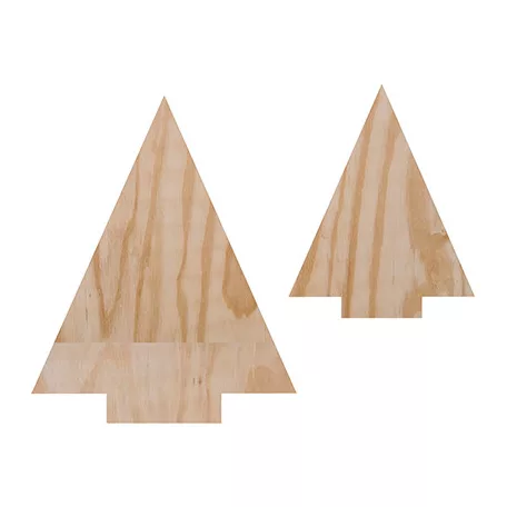 Fa dekoráció , Christmas Trees / Pronty Deco Wood (1 csomag)
