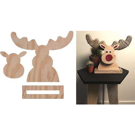 Fa dekoráció , Deer / Pronty Deco Wood (1 csomag)