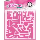 Stencil, Alfabetically Essentials nr.50 Art by Marlene/ AMB Mask (1 db)