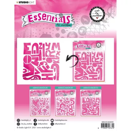 Stencil, Alfabetically Essentials nr.50 Art by Marlene/ AMB Mask (1 db)