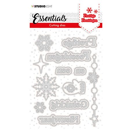 Vágósablon , Christmas Prettige Feestdagen NL 2 Essentials nr.117 / SL Cutting Die (1 csomag)