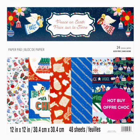 Craft Smith Peace on Earth Scrapbook Papírkészlet 12" (30 cm) Paper Pad (48 lap)