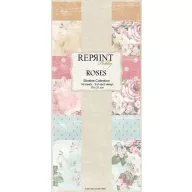 Papírkészlet 10x21 cm, Roses / Reprint Paper Pack (18 ív)