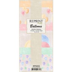   Papírkészlet 10x21 cm, Balloons / Reprint Paper Pack (18 ív)