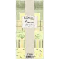   Papírkészlet 10x21 cm, Lemons / Reprint Paper Pack (18 ív)