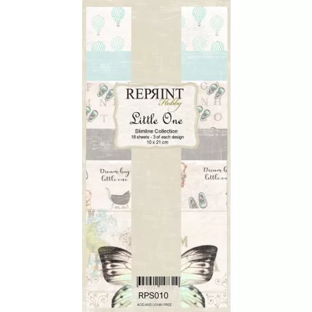 Papírkészlet 10x21 cm, Little One / Reprint Paper Pack (18 ív)