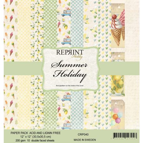Papírkészlet 12" (30 cm), Summer Holiday / Reprint Paper Pack (10 ív)