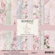   Papírkészlet 8" (20 cm), La vie en Rose / Reprint Paper Pack (10 ív)