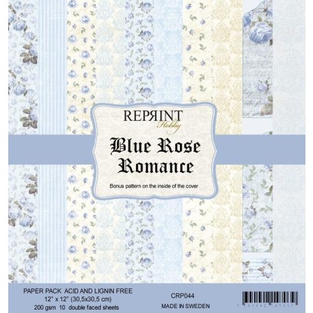 Papírkészlet 12" (30 cm), Blue Rose Romance / Reprint Paper Pack (10 ív)