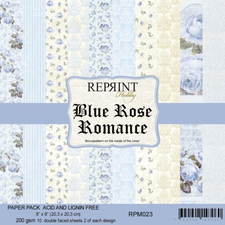 Papírkészlet 8" (20 cm), Blue Rose Romance / Reprint Paper Pack (10 ív)