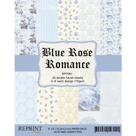 Papírkészlet 6" (15 cm), Blue Rose Romance / Reprint Paper Pack (20 ív)
