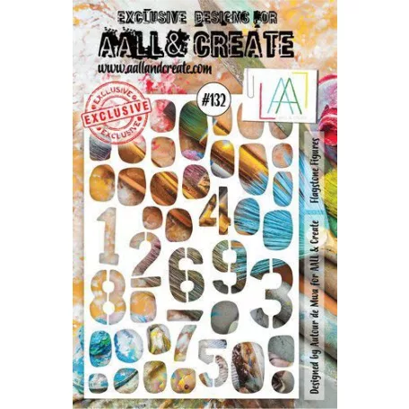 Stencil 20x15cm, Flagstone Figures / AALL Stencil (1 db)