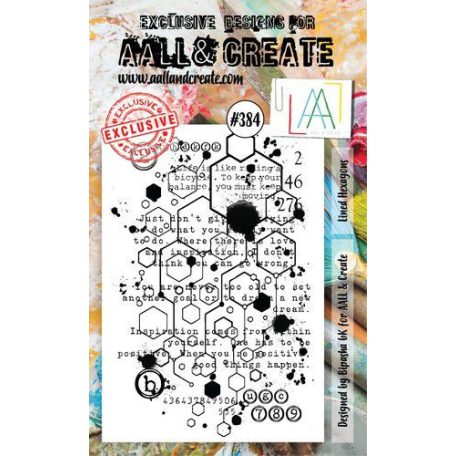 Szilikonbélyegző , Lined Hexagons / AALL Stamp (1 db)