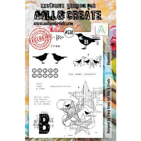 Szilikonbélyegző , Blackbird / AALL Stamp (1 db)