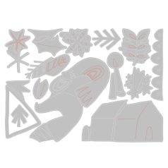   SIZZIX vágósablon, Funky Nordic Tim Holtz/ Sizzix Thinlits Die Set (1 db)