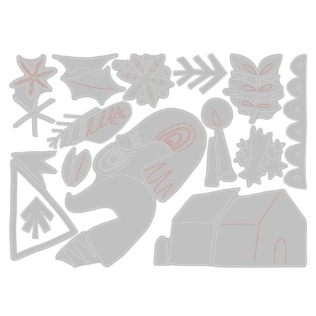 SIZZIX vágósablon, Funky Nordic Tim Holtz/ Sizzix Thinlits Die Set (1 db)