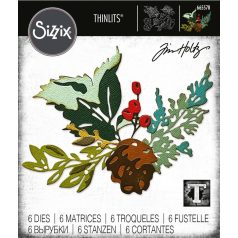   SIZZIX vágósablon, Holiday Brushstroke 2 Tim Holtz/ Sizzix Thinlits Die Set (1 db)