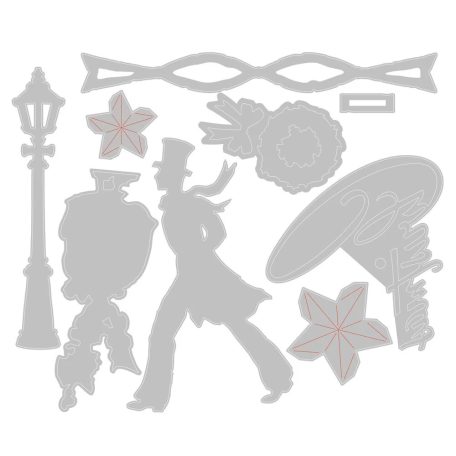 SIZZIX vágósablon, Vault Series: Christmas 2021 Tim Holtz/ Sizzix Thinlits Die Set (1 db)