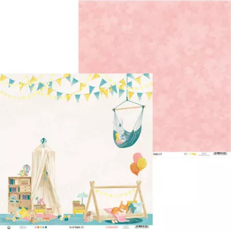 Scrapbook papír 12" (30 cm), Paper  03 / Piatek13 Good Night (1 ív)