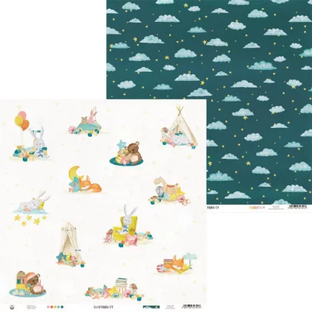 Scrapbook papír 12" (30 cm), Paper  04 / Piatek13 Good Night (1 ív)