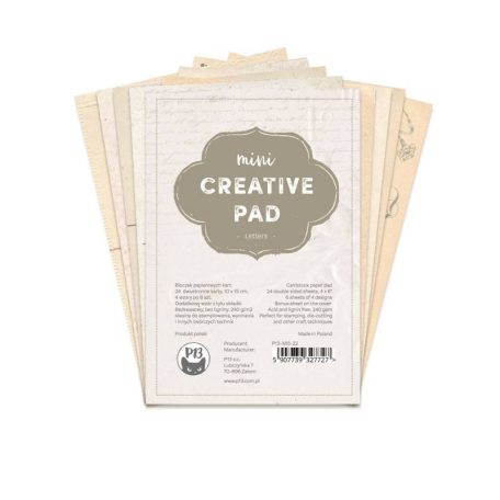 Papírkészlet 6"x4", Letters / Piatek13 Mini Creative Pad (1 csomag)