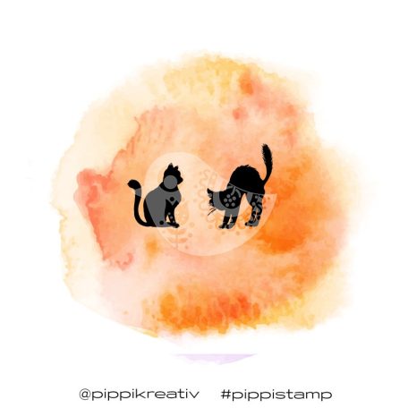 Gumibélyegző , Halloween cats / PIPPI Rubber Stamp (1 db)