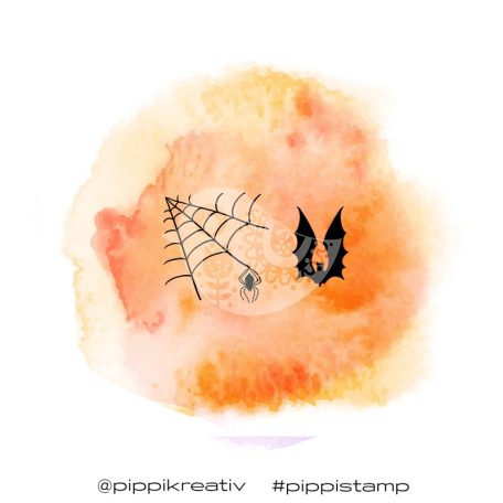 Gumibélyegző , Halloween spider and bat / PIPPI Rubber Stamp (1 db)