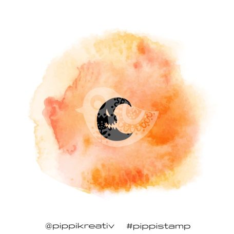 Gumibélyegző, Halloween Moon - hold/ PIPPI Rubber Stamp (1 db)