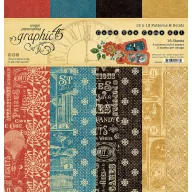   Papírkészlet 12" (30 cm), Come One, Come All! / Graphic 45 Patterns & Solids (16 lap)